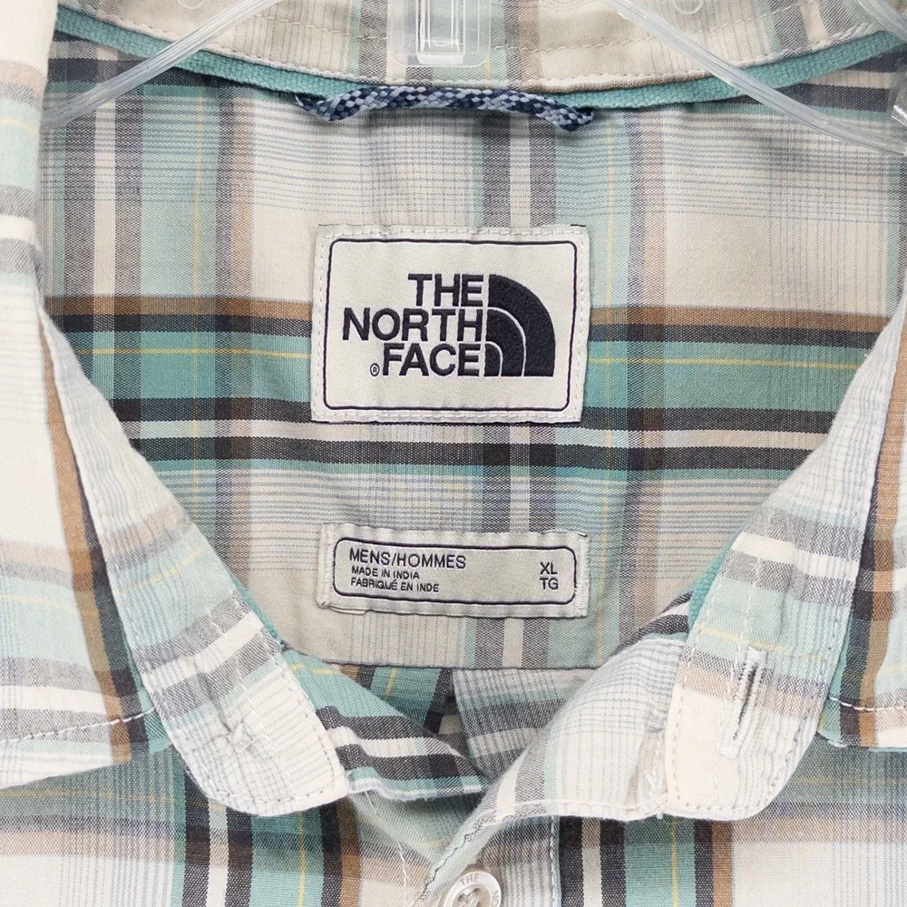 The North Face Mens XL Hammets Shirt Button Up Shirt Plaid Short Sleeve Gorpcore